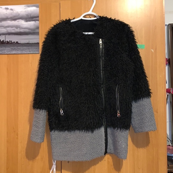 TopShop Sherpa/Furry Coat - Picture 1 of 3